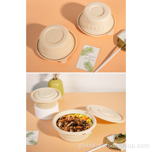 Biodegradable Round Tableware Eco-friendly Disposable Biodegradable corn starch Bowl Manufactory